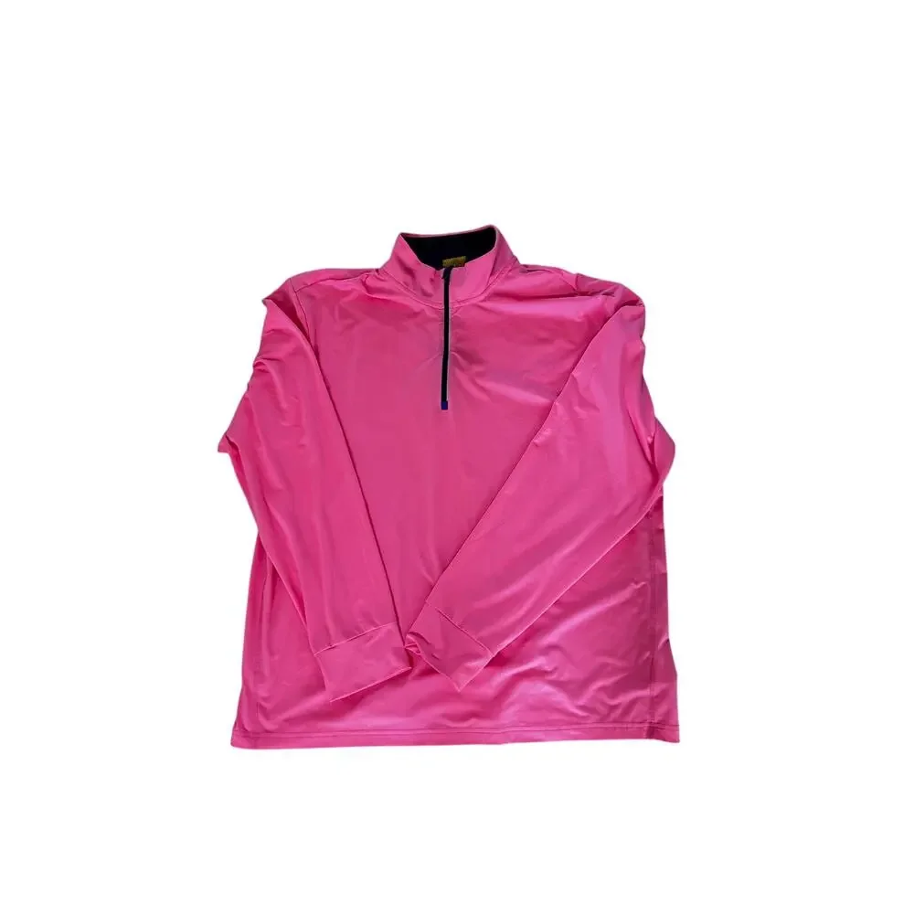 Polo Ralph Lauren Golf Pullover Mens XL Pink Performance 1/4 Zip Athletic Sport